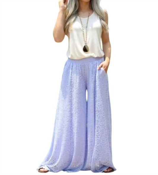 L&B Creations - Wide Leg Floral Lace Palazzo Pants