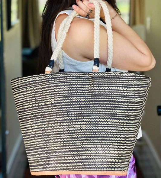 Shebobo - Women's Brighton Melange Straw Beach Bag