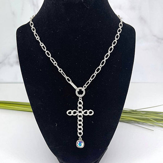 Pink Panache - Women's Chain Cross Necklace