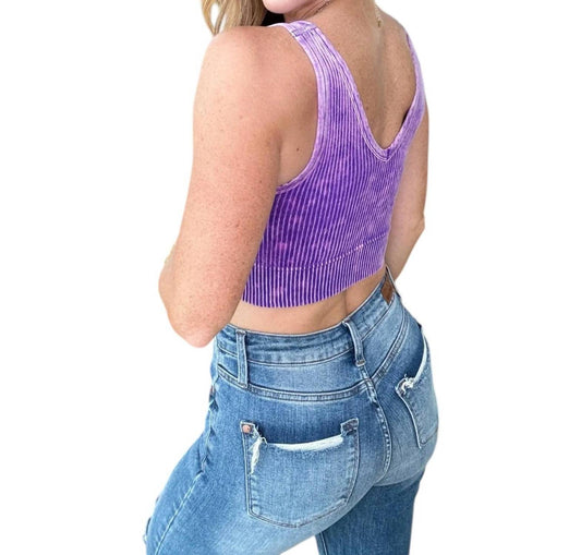 Zenana - Vneck Reversible Ribbed Bralette