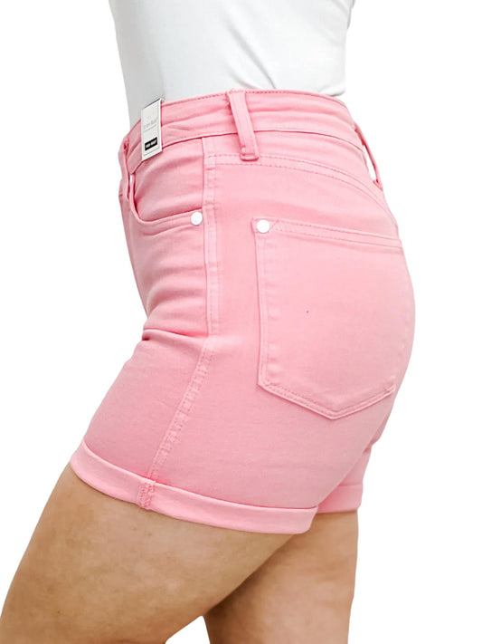Judy Blue - High Rise Tummy Control Garment Dyed Shorts