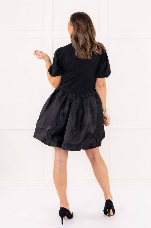 2.7 August Apparel - Short Sleeve Organza Mini Dress
