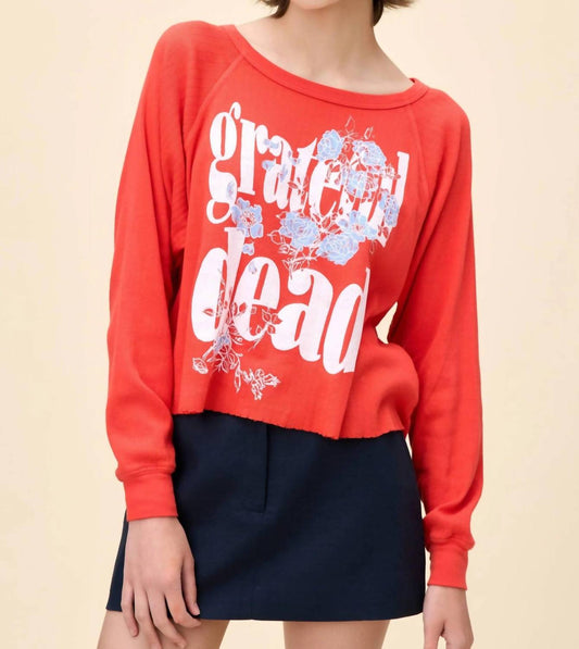 Daydreamer - Grateful Dead Blooming Flowers Raglan Long Sleeve Top