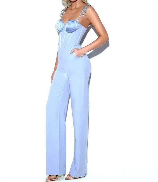 Miss Circle - Sarina Satin Corset Jumpsuit