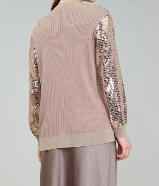 Current Air - Bria Button Front Sequin Cardigan