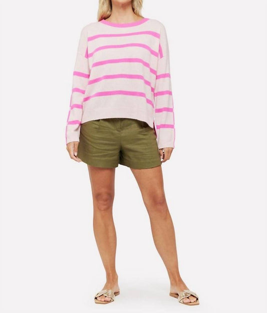 Brodie Cashmere - Boxy Stripe Crew Neck Jumper