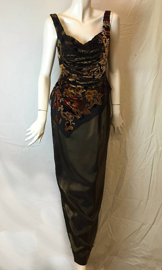 Sylvia Standing - Women's Silk Velvet Dress