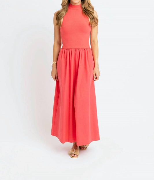 Karlie - Solid Mock Maxi Dress