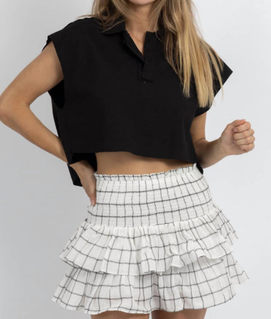 CARMEN CHECK GAUZE SKORT