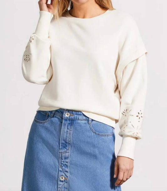 Tribal - Embellished Crew Neck Pullover Top