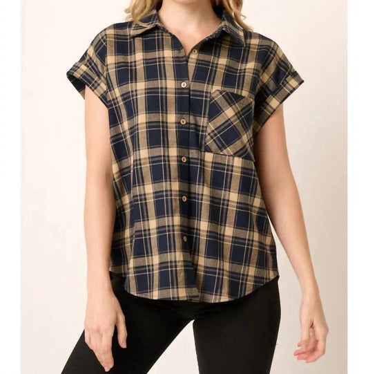Mittoshop - Checkered Plaid Print Shirt