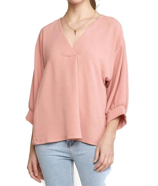 Entro - Placket V-neck Top