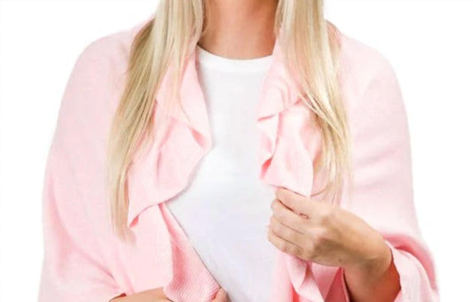 Top It Off - Ava Ruffle Cotton Knit Wrap