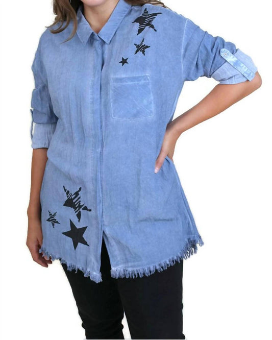Umgee - Frayed Button Up Shirt