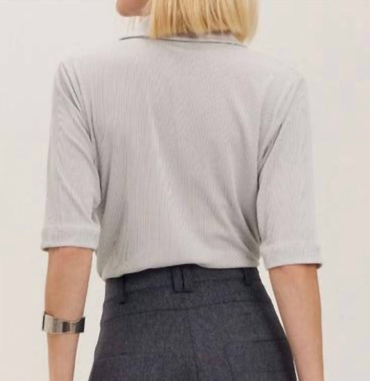 Raizz - Zilda Ribbed Collar Sport Blouse