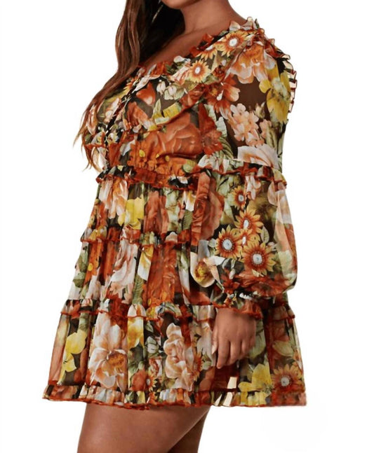 Latiste - EDGY PLUS: Lilly Floral Print Dress