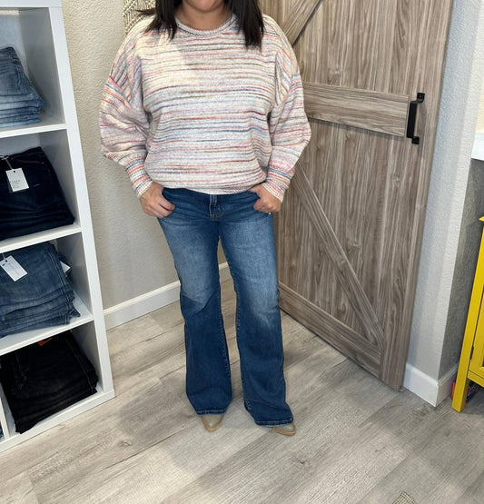 Risen - Mid Rise Skinny Bootcut Denim