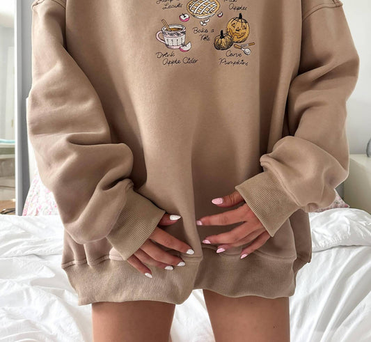 Sunkissed Coconut - Autumn Fall Bucket List Crewneck Sweater