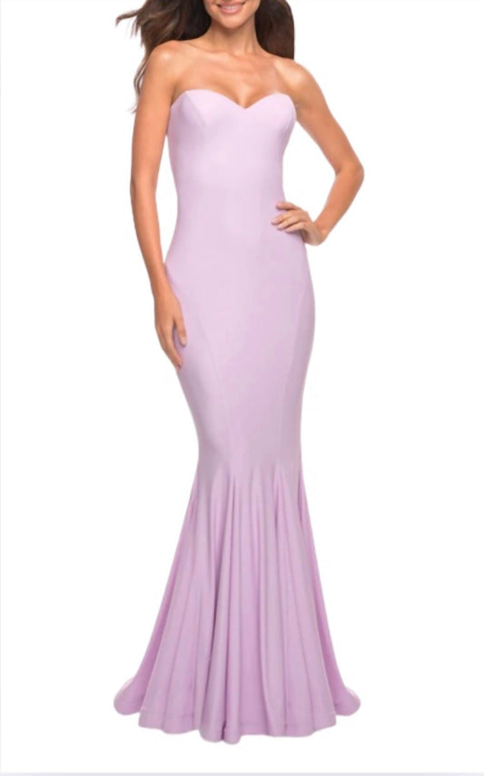 La Femme - Mermaid Strapless Gown