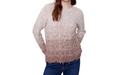 Charlie B - Cable Knit Ombre Sweater