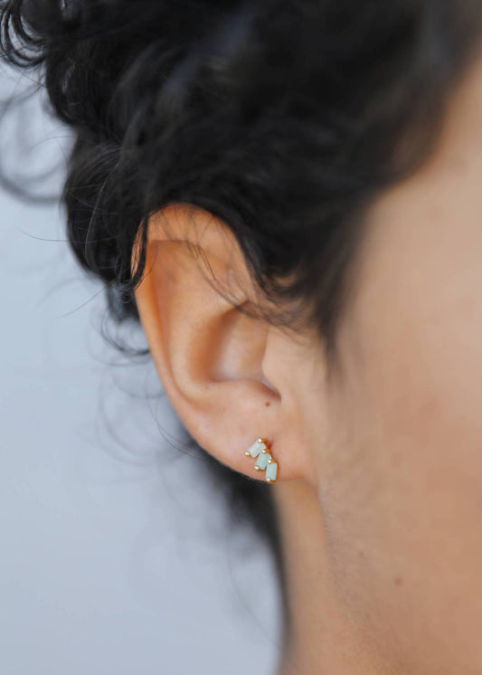 Jaxkelly - Women's Offset Trio Earrings