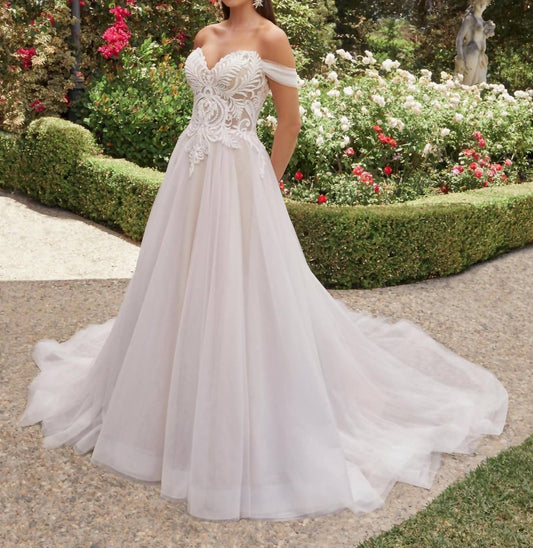 Casablanca - Phoebe Off-the-shoulder A-line Gown