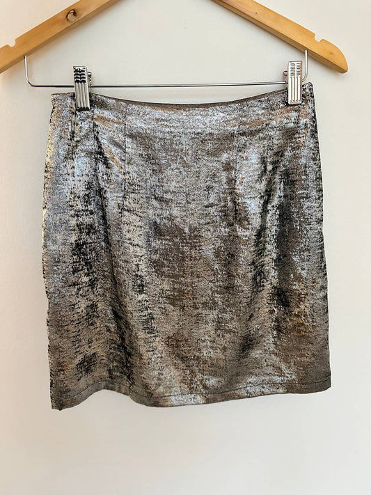 Crescent - Women's Metallic Mini Skirt
