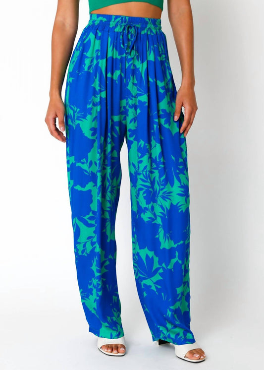 Olivaceous - Raven Floral Wide Leg Pants