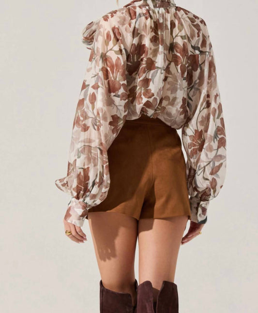 Astr - Cinthia Sheer Bow Tie Top