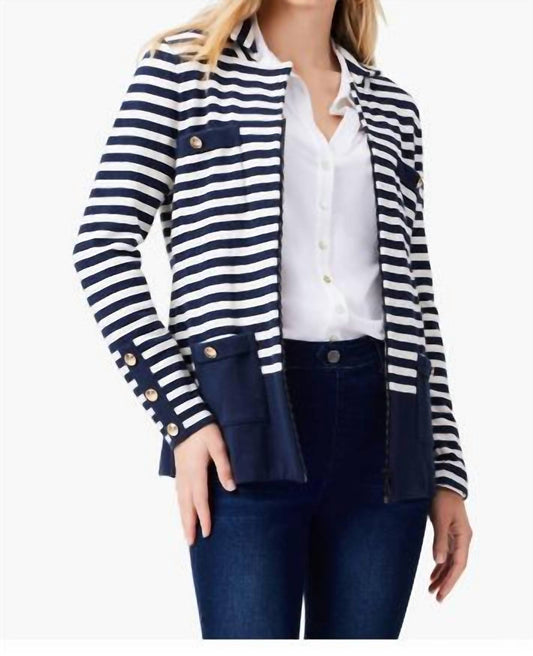 Nic + Zoe - Striped City Charm Knit Blazer