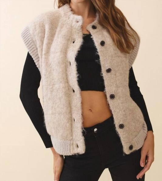 Tcec - Knit Button Down Relaxed Fit Vest