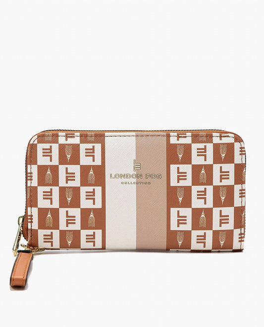 London Fog - Women's Adalia Signature Zip Around Wallet