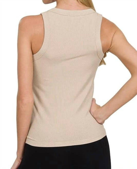 Zenana - Ribbed Scoop Neck Tank Top