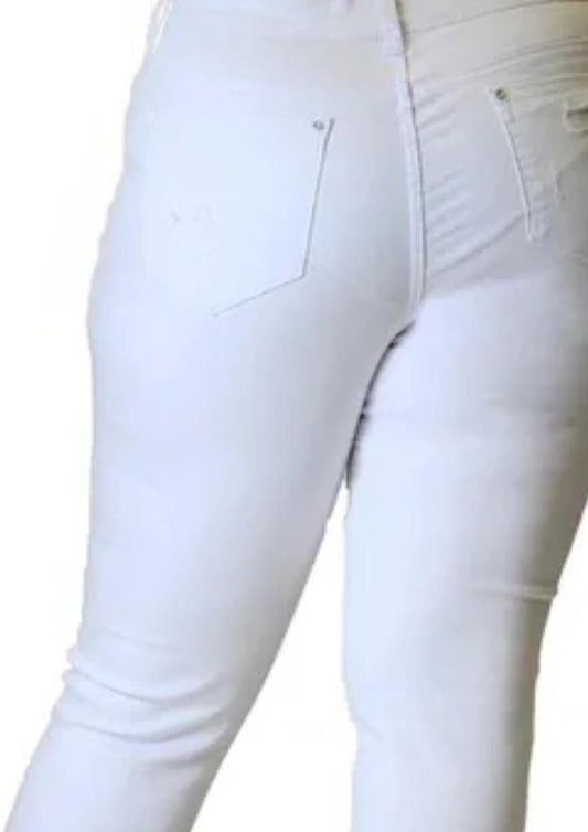 Grace In La - Frayed Distressed Crop Jean