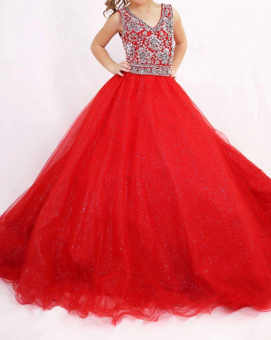 Ava Presley - Girls Embellished Bodice Long Gown