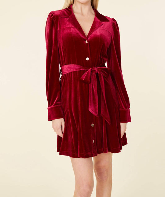 Dolce Cabo - VELVET BELTED DRESS