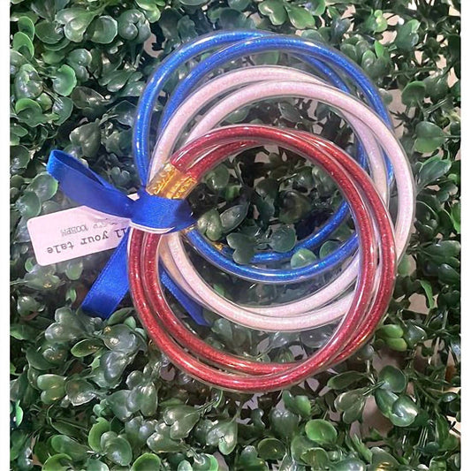 Bosuk - Women's Glitter Jelly Bangle Set