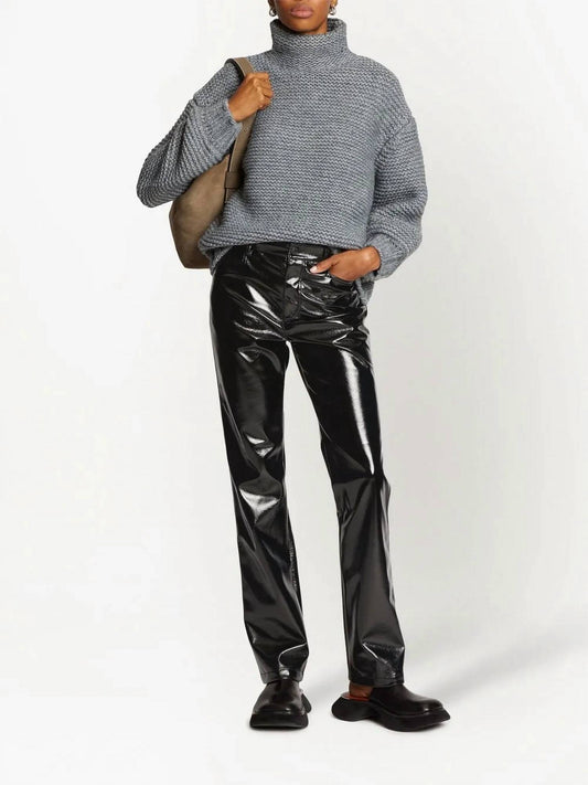 Proenza Schouler - Lacquered-effect Straight-leg Trousers