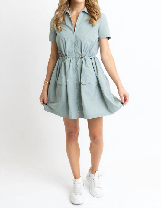 Karlie - Solid Pocket Cinch Waist Dress