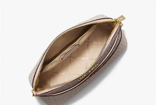 Michael Kors - Jet Set Travel Medium Logo Dome Crossbody Bag (VANILLA)