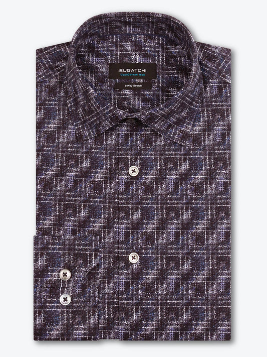 Bugatchi Uomo - Men's Grid Block Oooh Cotton Shirt