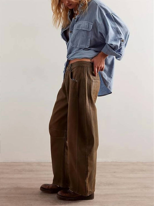 Free People - Good Luck Coated Barrel Jeans