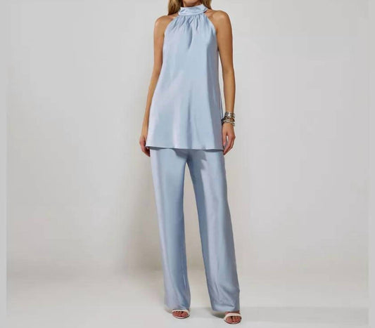 Raizz - Gisele Satin Top And Pants Set With Scarf