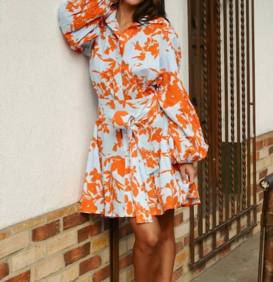 Bindu - Floral Print Ruffle Mini Dress
