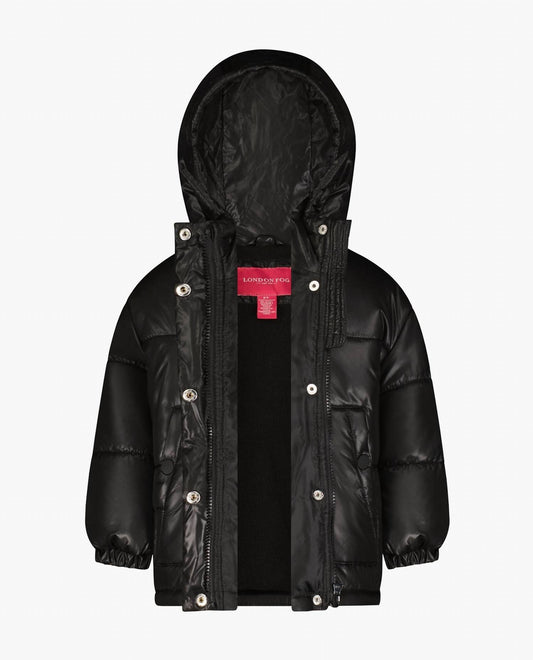 London Fog - Toddler Girls Zip-front Heavy Weight Puffer Jacket