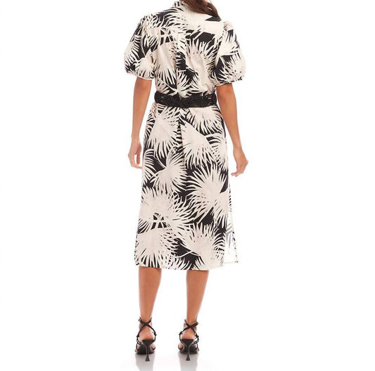 Karen Kane - Women's Puff Sleeve Midi Shirtdress