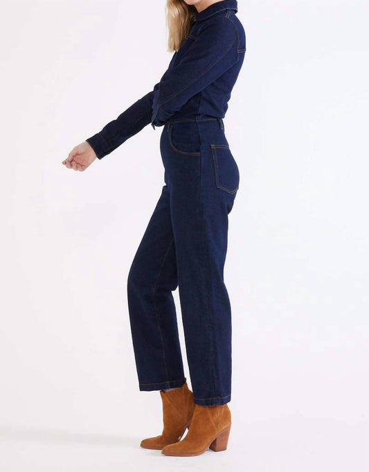 Etica - Farrah Zipper Front Denim Jumpsuit
