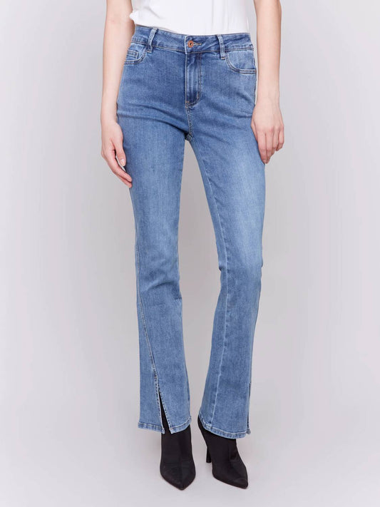 Charlie B - Front Slit Jeans