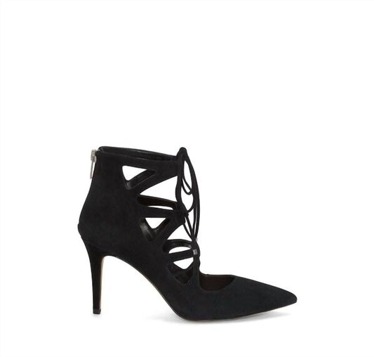 Vince Camuto - Women's Bodell Suede Leather Pointed Toe Caged Pumps