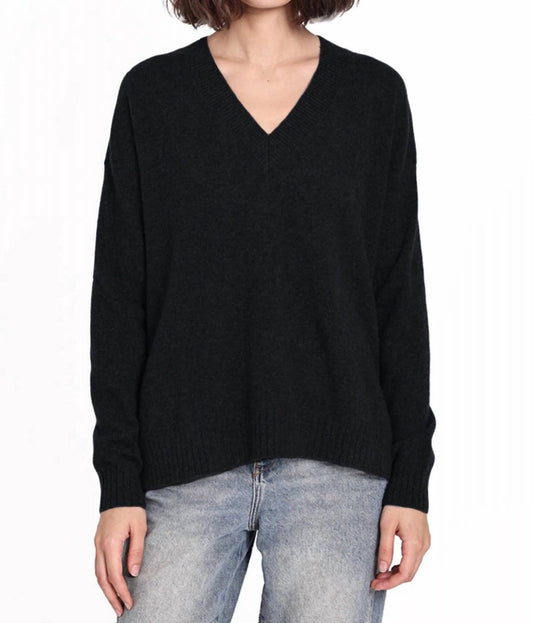 Minnie Rose - Cashmere Long And Lean V-neck Sweater